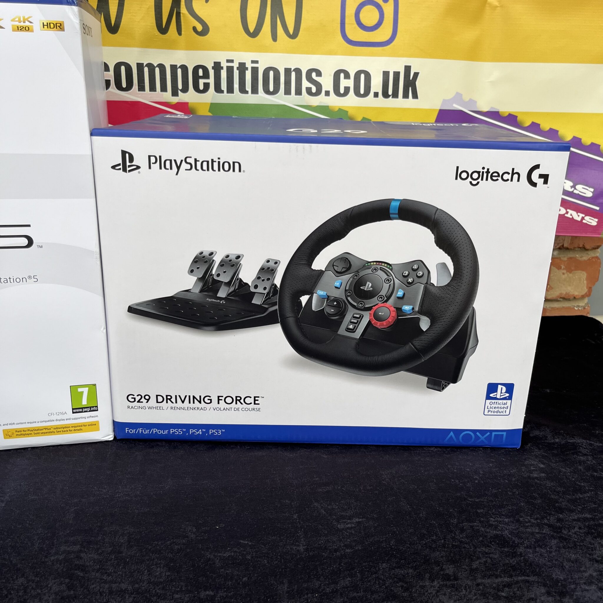 PlayStation 5 + Logitech G29 Wheel & Pedals + 3 Racing Games