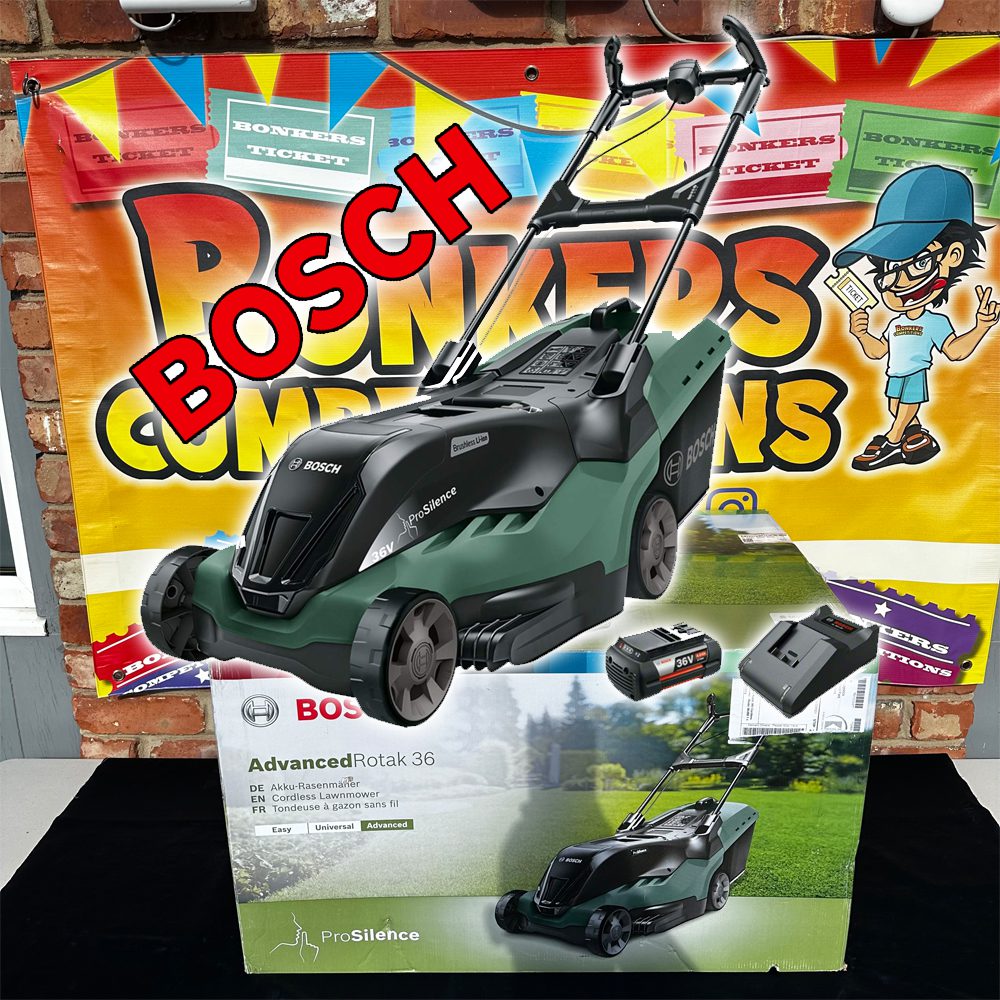 Bosch Advanced Rotak 36V Cordless 46cm Lawn Mower +Battery & Charger