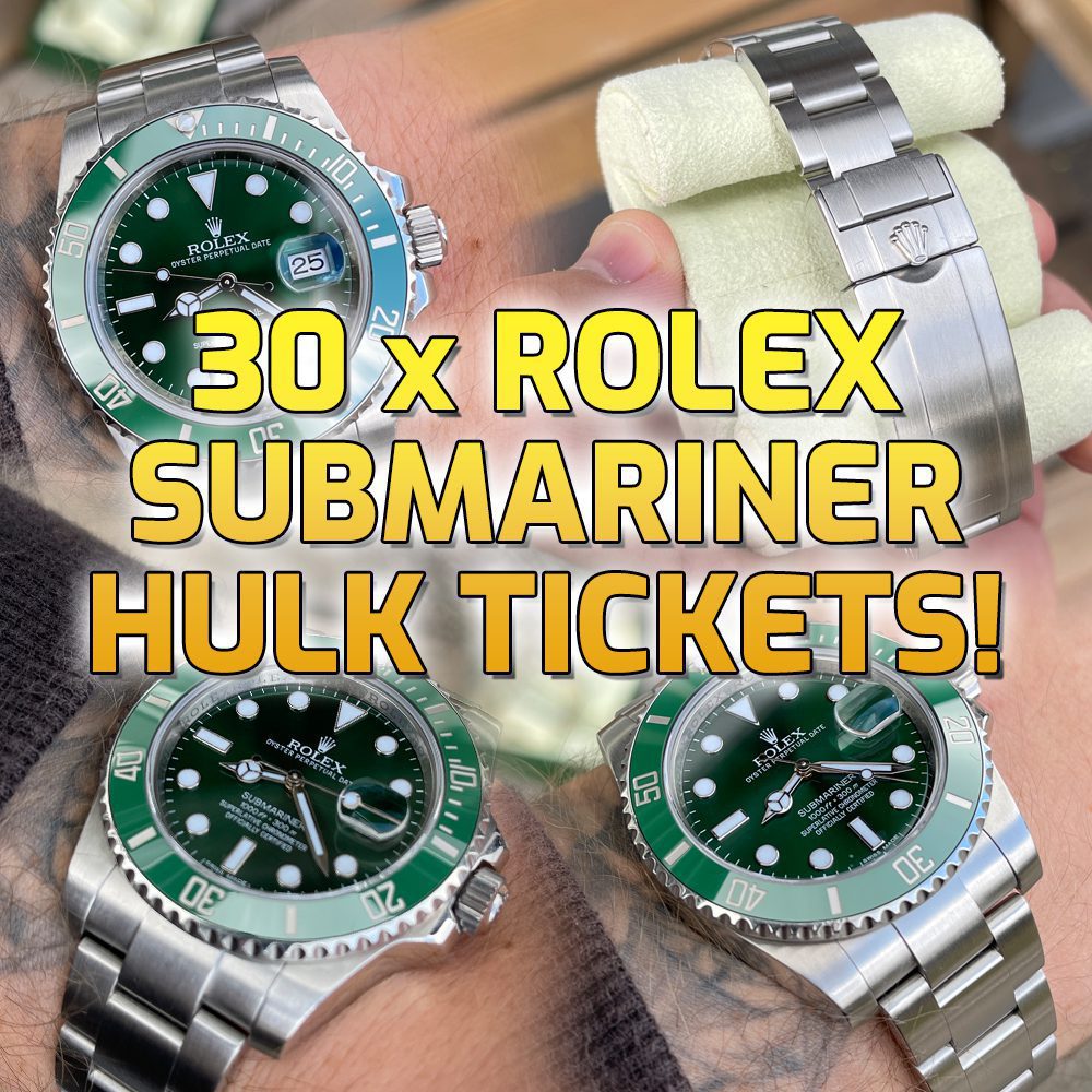 WIN 30 x ROLEX SUBMARINER 'HULK' TICKETS WORTH £300! – DRAW NO.1 – Bonkers  Competitions