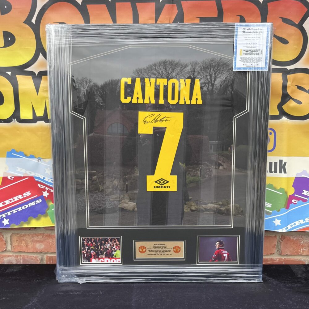Eric Cantona Signed And Framed Man United Shirt