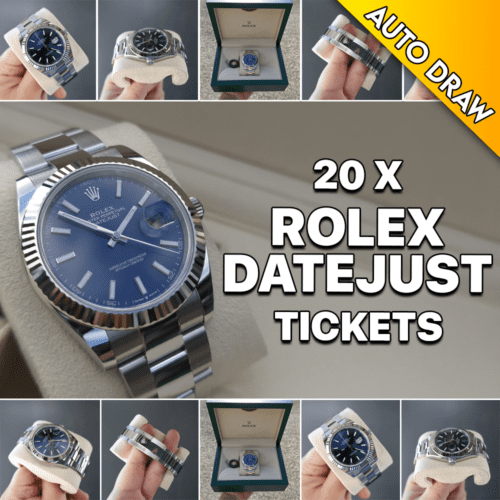 20 X ROLEX DATEJUST TICKETS WORTH £250 DRAW NO.19 Bonkers Competitions