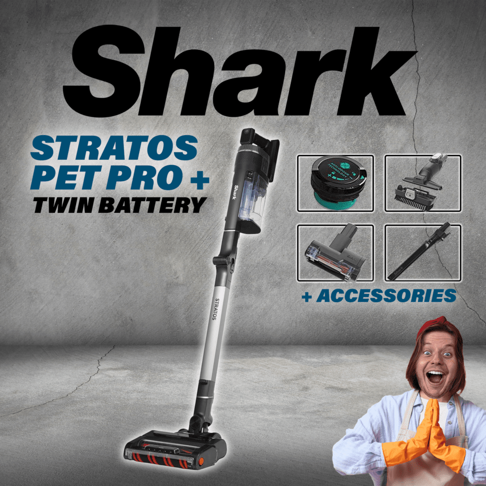 SHARK STRATOS Anti Hair Wrap Plus Pet Pro Cordless Vacuum (Double Battery) - RRP £499.99!