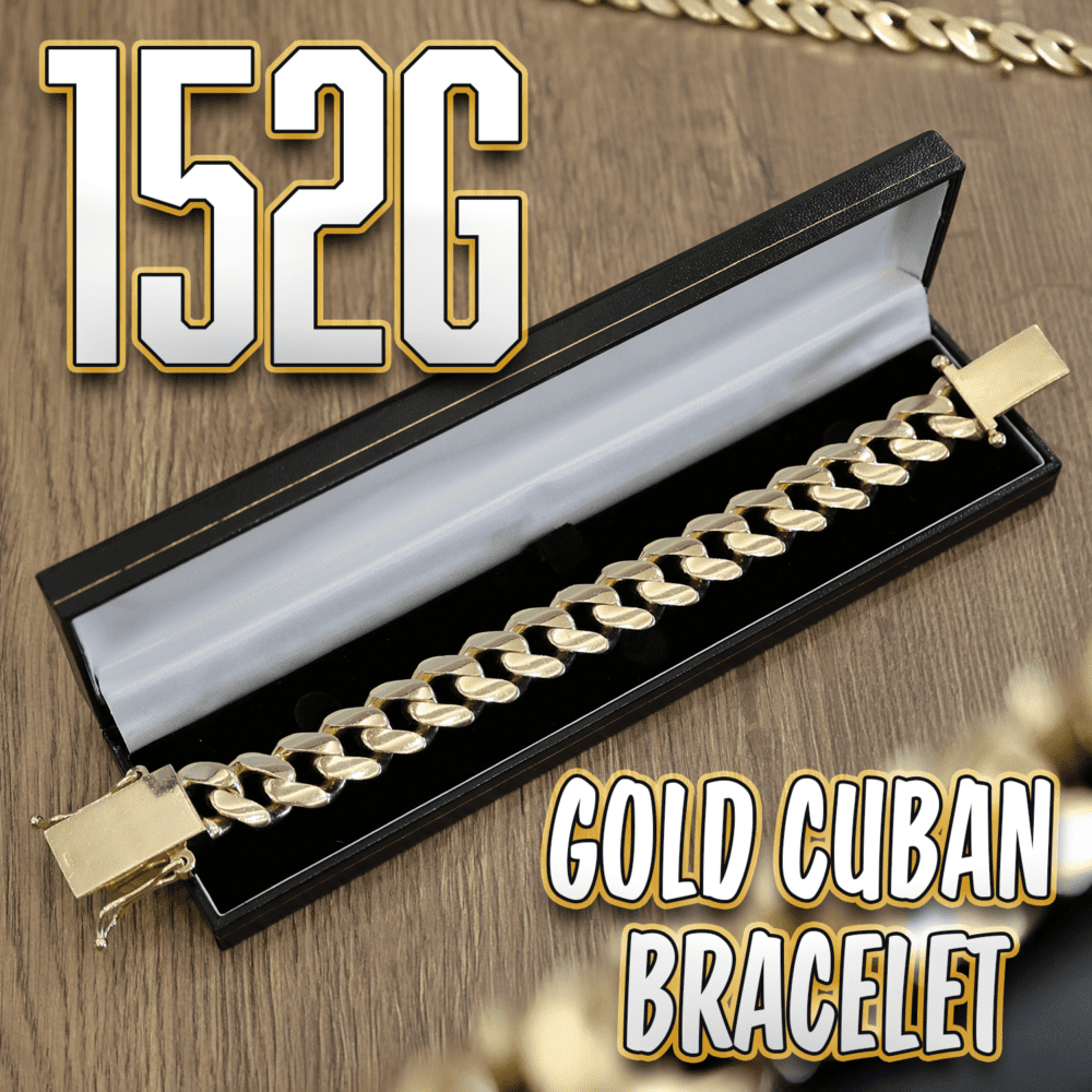 BIG 9ct Gold Cuban Bracelet (152.3g) - RSP £6,850!