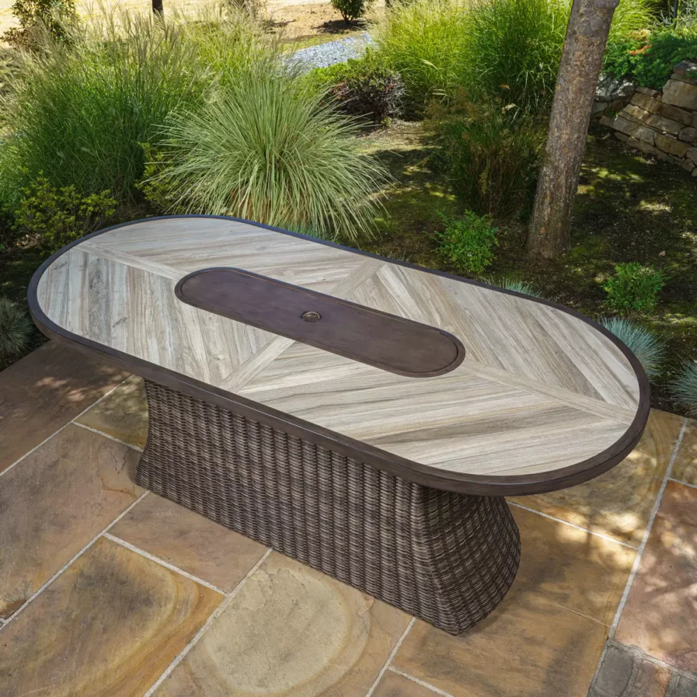SunVilla Orvell 9 Piece Luxury Fire Pit Dining Set - RRP £1,699 - Image 2