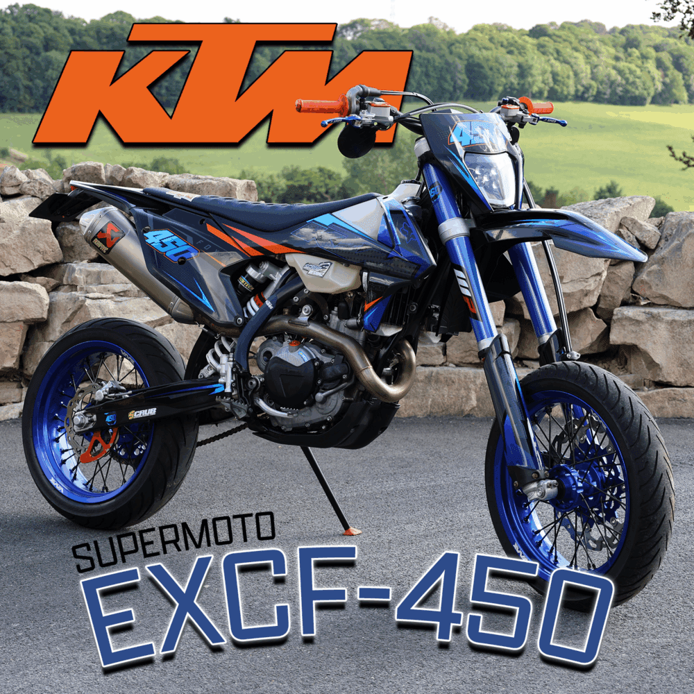 KTM EXCF-450 SUPERMOTO ROAD LEGAL - INCREDIBLE BIKE - RRP £11,599