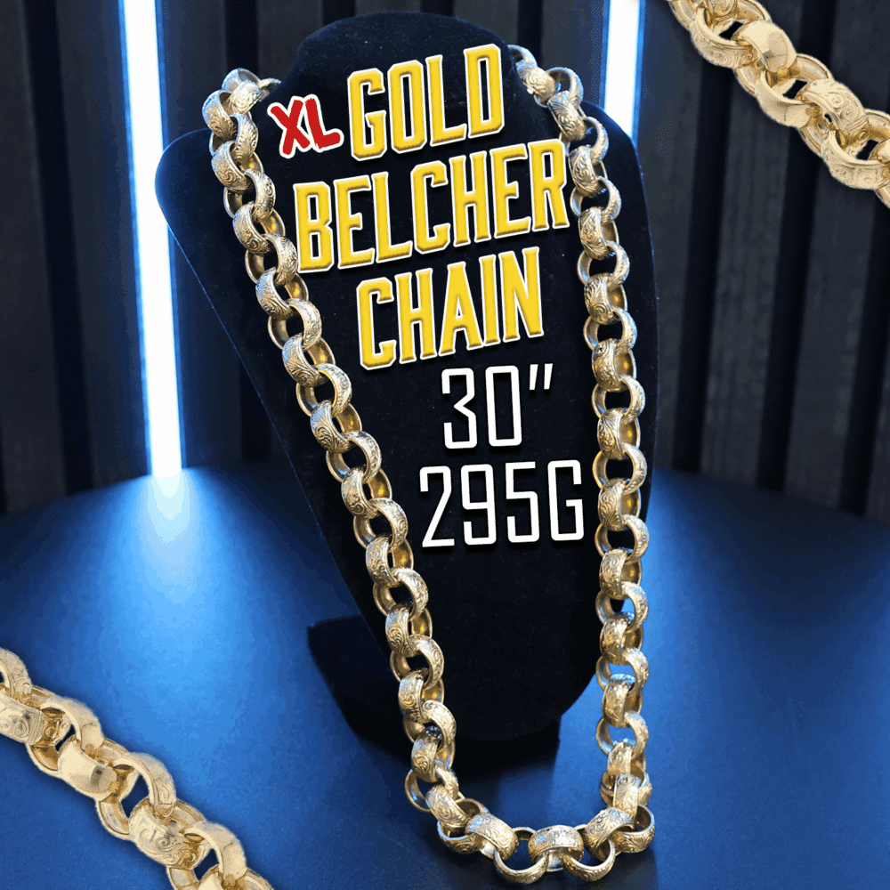 9CT GOLD 30" EXTRA LARGE BELCHER CHAIN 295G! - RRP £14,000!