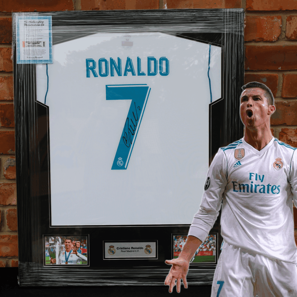 Christiano Ronaldo Signed & Framed Real Madrid Shirt