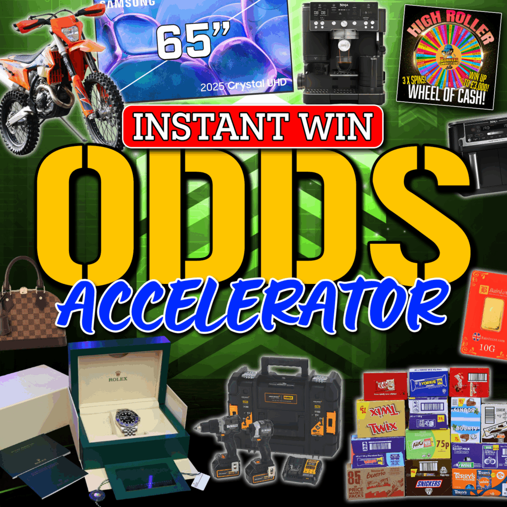 Odds Accelerator - Win Tickets Into Our Next Live Draw!!