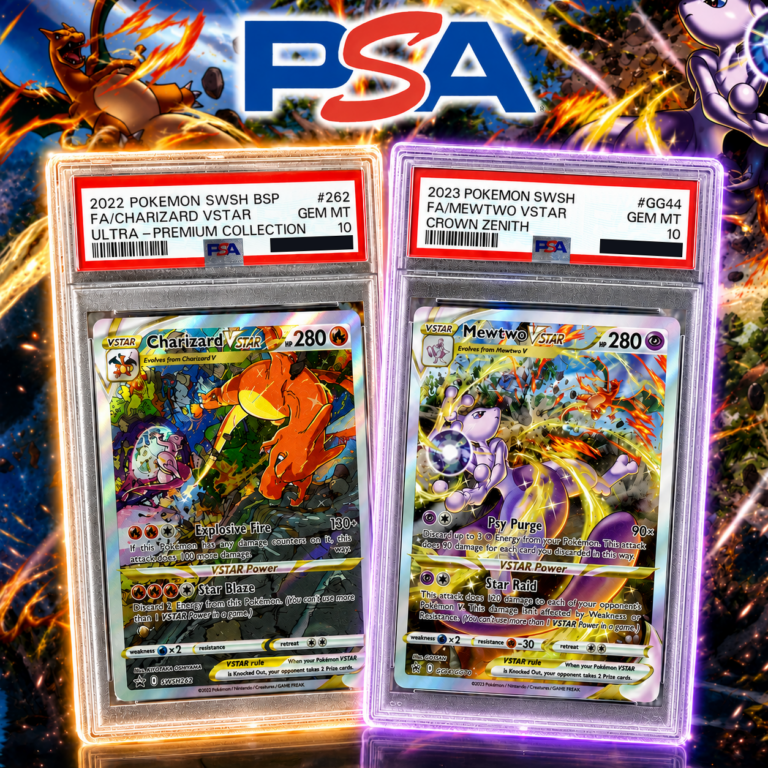 POKEMON PSA 10 CHARIZARD & MEWTWO VSTAR SET - RSP 1,700! - Bonkers  Competitions
