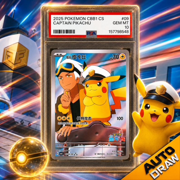 CAPTAIN PIKACHU Pokémon Card 0709/09 Full Art PSA 10 - RSP £750