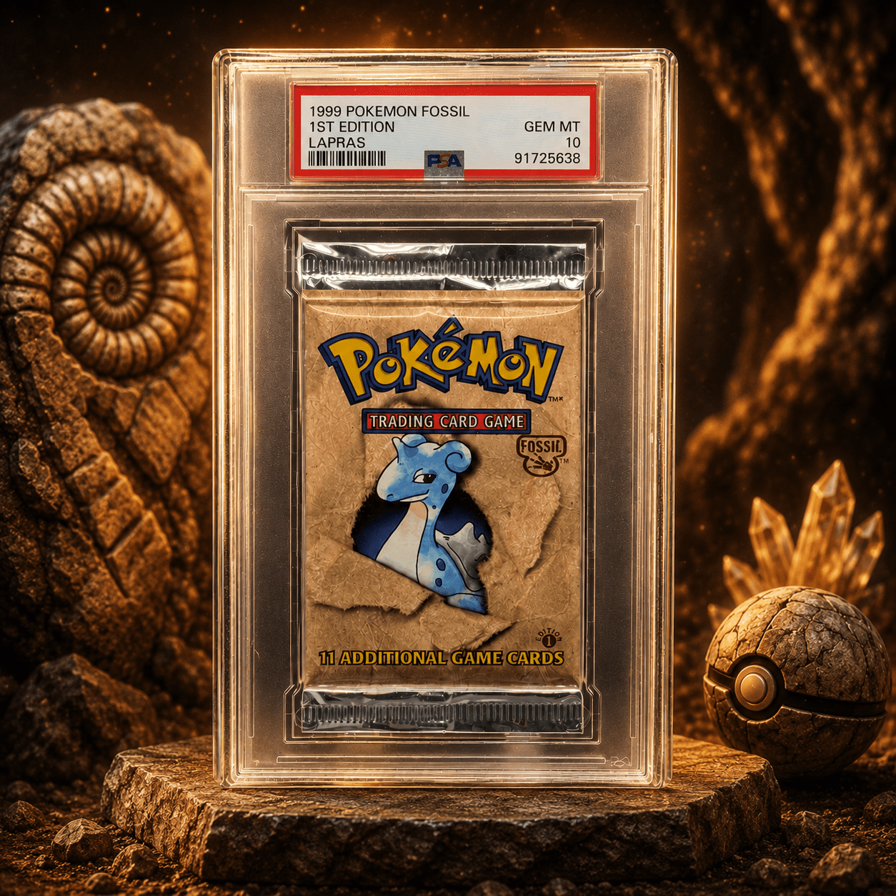 PSA 10 POKEMON 1999 FOSSIL 1ST EDITION BOOSTER PACK – RSP £1,700!