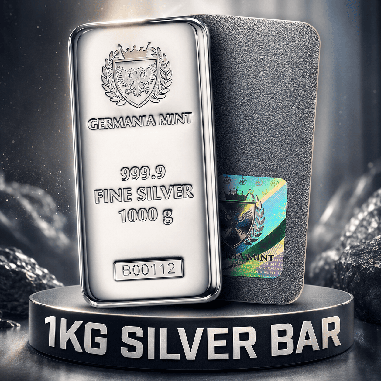 1KG PURE SILVER BAR GERMANIA MINT BRAND NEW & BOXED