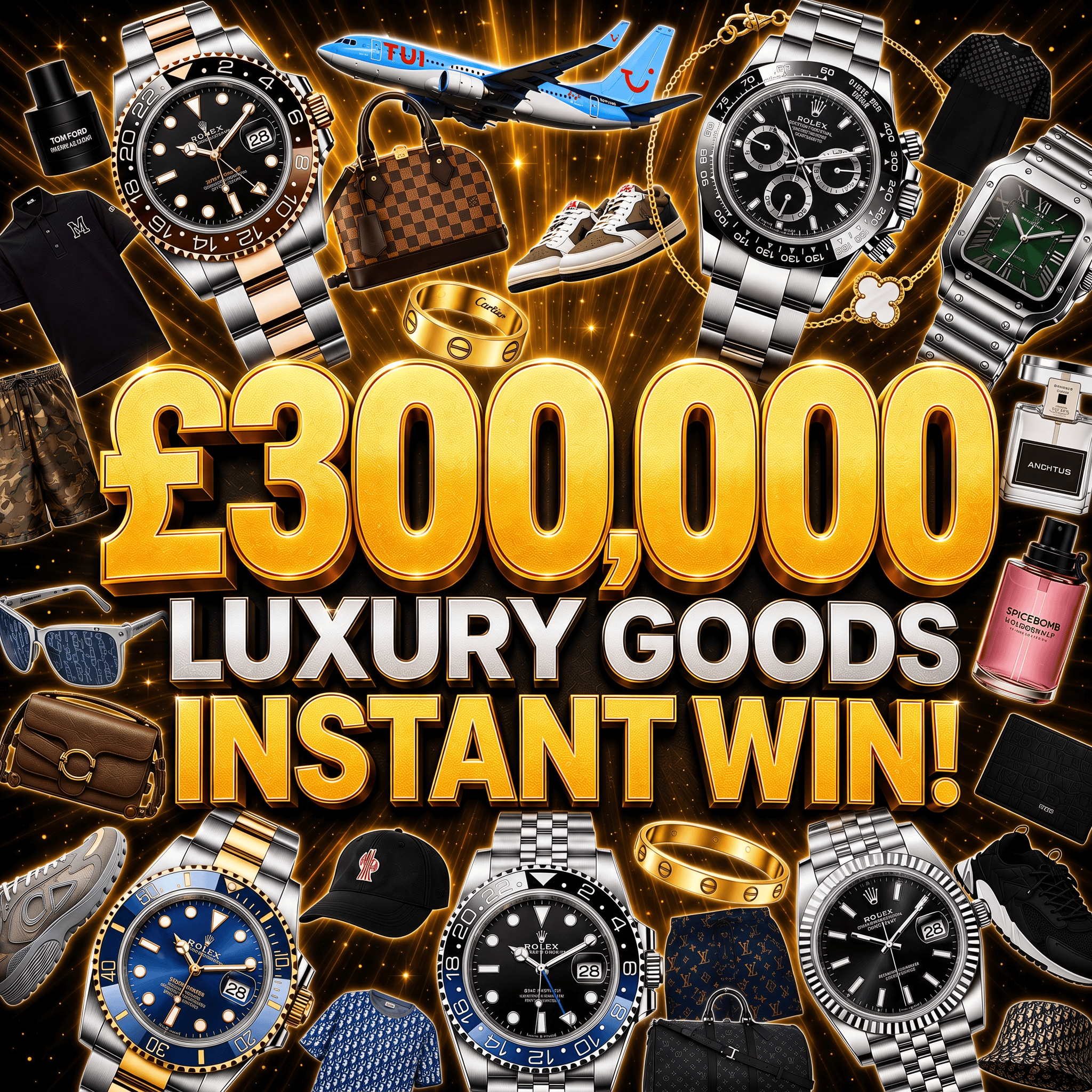 &pound;300,000 LUXURY GOODS INSTANT WIN