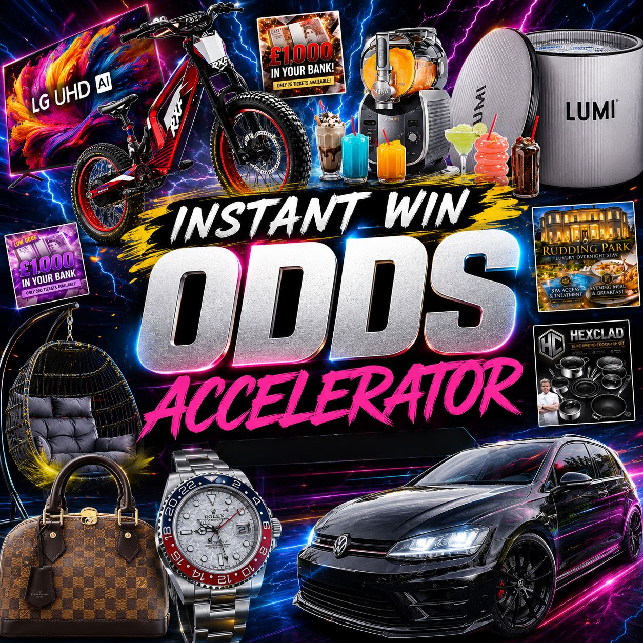 Odds Accelerator – Win Tickets Into Our Upcoming Live Draws!!