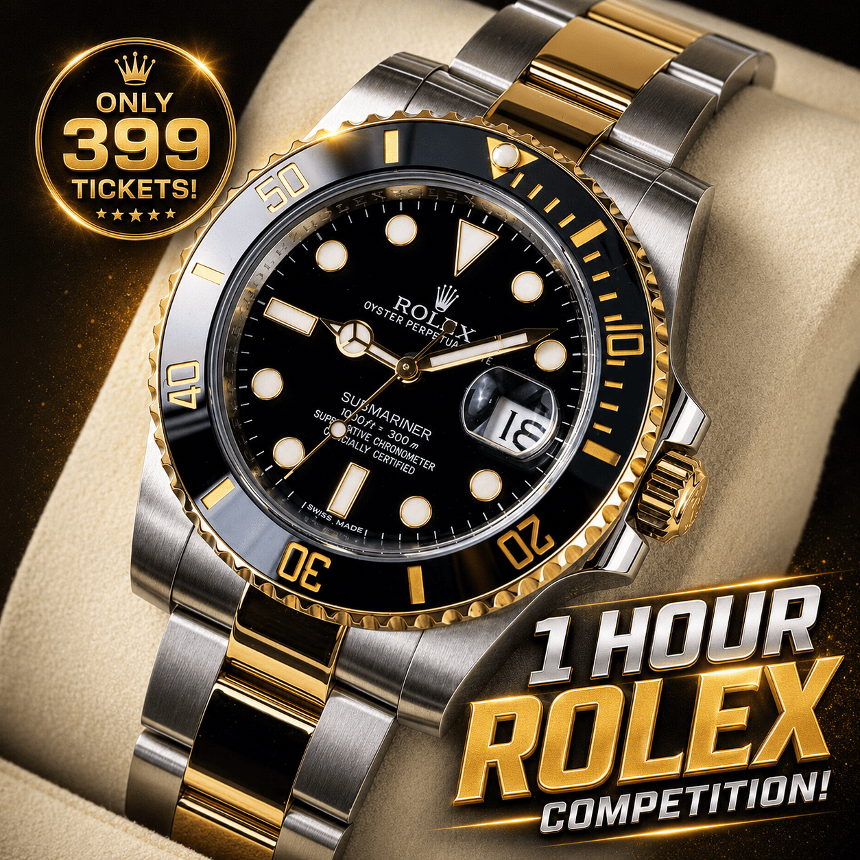 ROLEX Submariner Bi-Metal Gold/Steel – 1 HOUR ROLEX COMP!