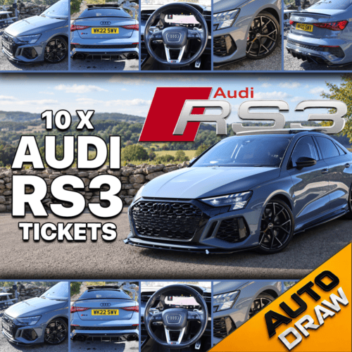 WIN 10 X AUDI RS3 TICKETS WORTH £250 – DRAW NO.1
