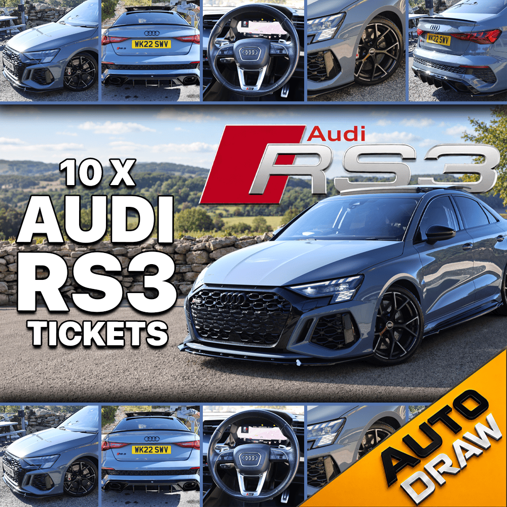 WIN 10 X AUDI RS3 TICKETS WORTH £250 – DRAW NO.1