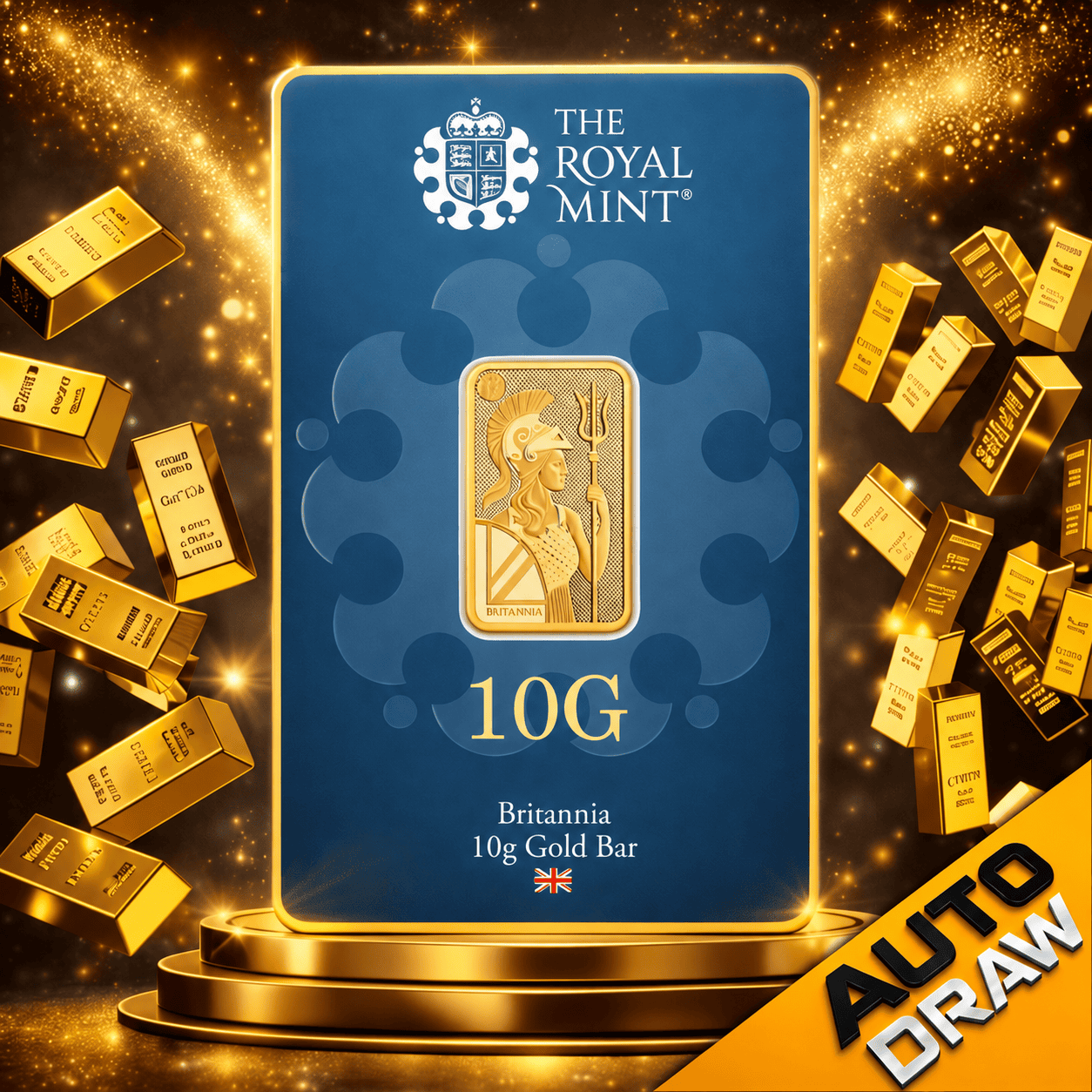 10g 24ct Gold Bar Royal Mint