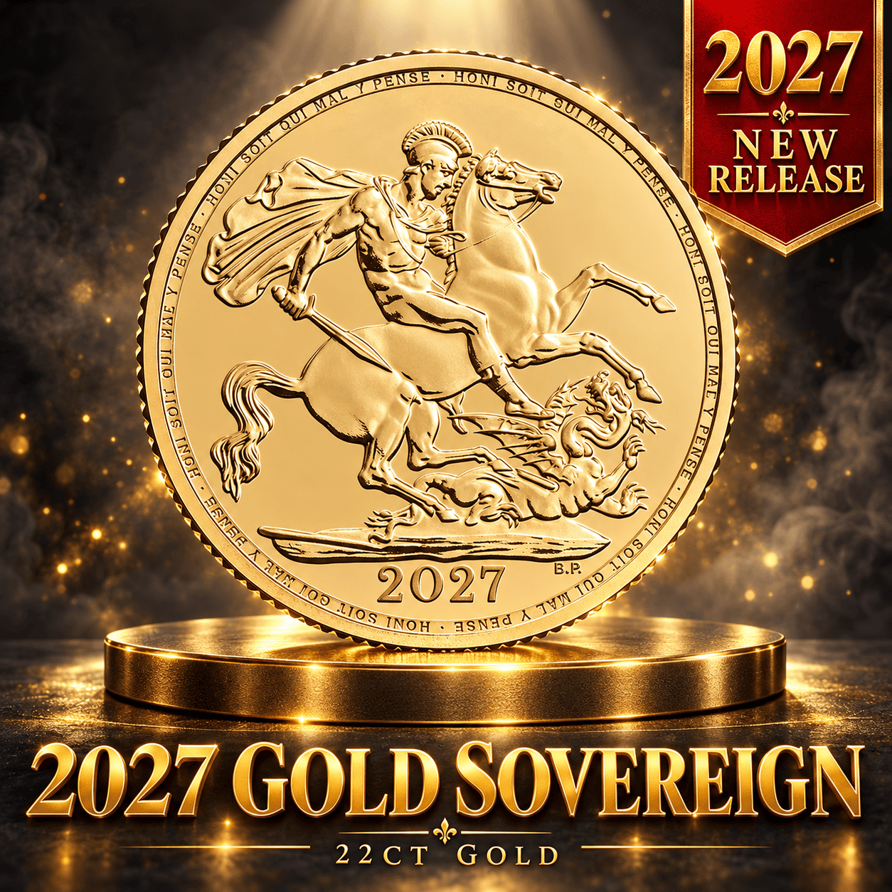 2027 22ct GOLD SOVEREIGN COIN – JUST RELEASED!