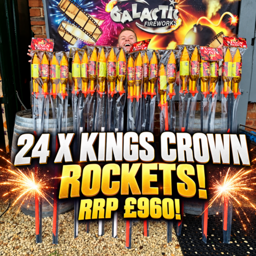 24 x King’s Crowns! (U.K’S Biggest Rockets) RRP – £960!