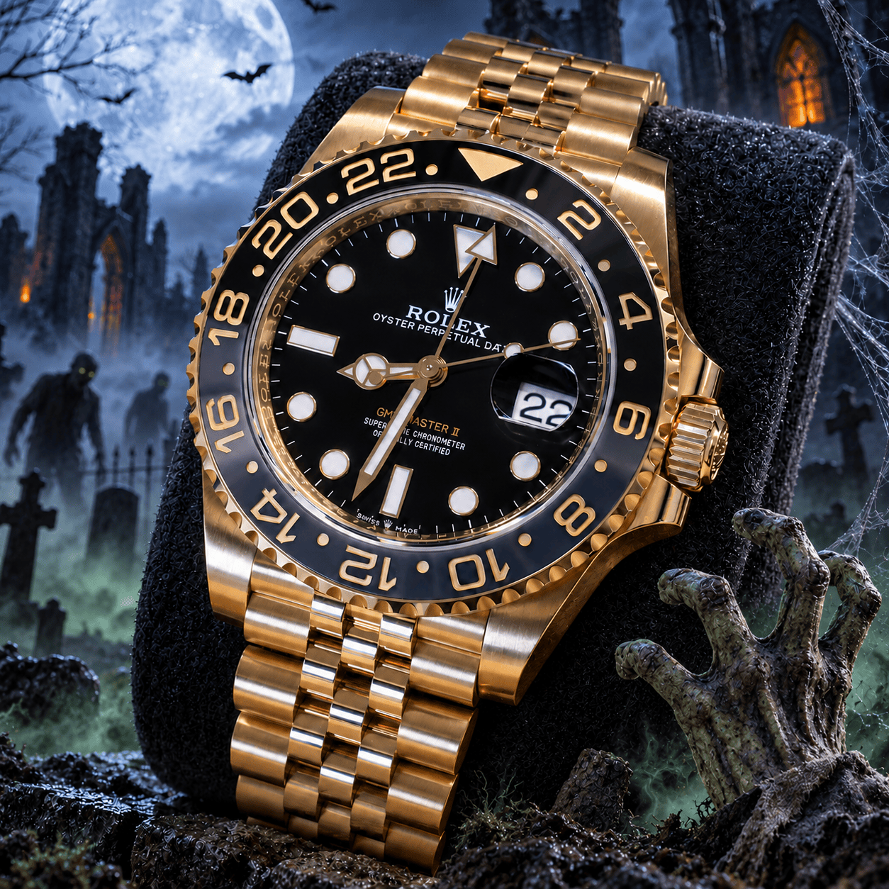 ROLEX GMT MASTER II ‘ZOMBIE’ – SOLID GOLD – RRP £42,500!
