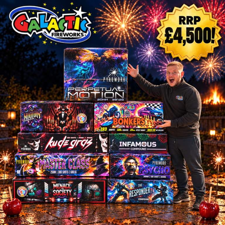 GALACTIC FIREWORKS The Big Boys Fireworks Package! – RRP £4,500!