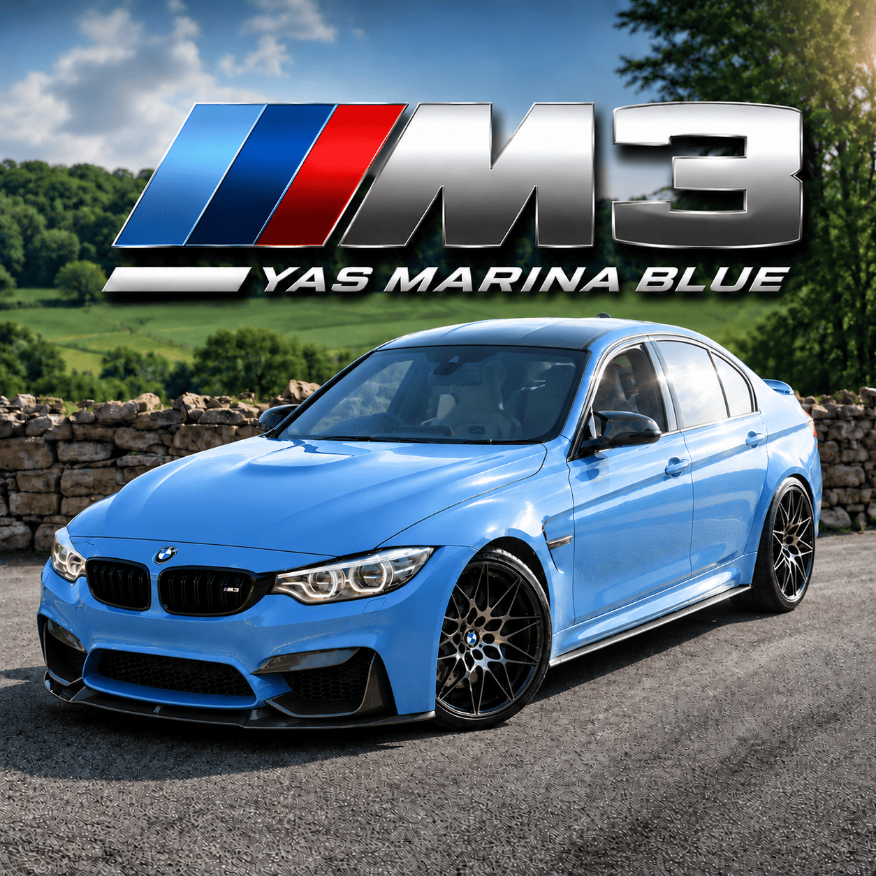 BMW M3 F80 3.0L TURBOCHARGED | YAS MARINA BLUE | HUGE SPEC!