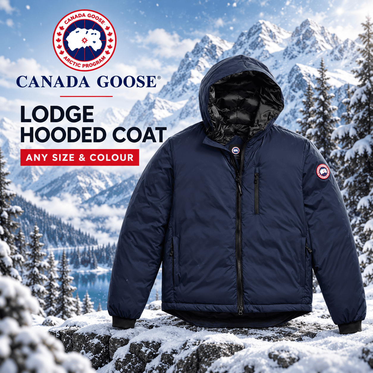 CANADA GOOSE Lodge Hooded Coat – ANY SIZE & COLOUR