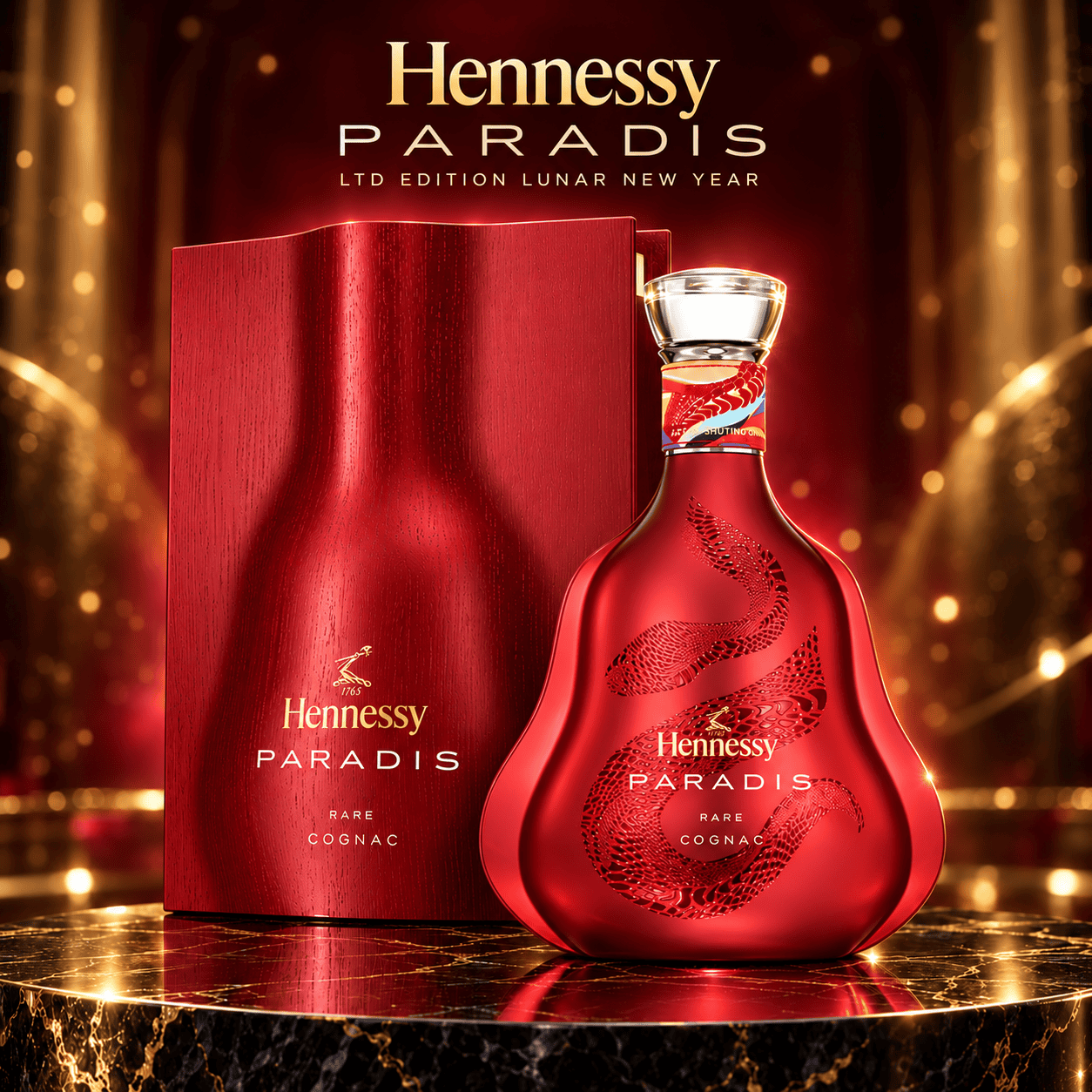Hennessy Paradis Lunar New Year SUPER RARE Cognac 70cl – RRP £1,350!